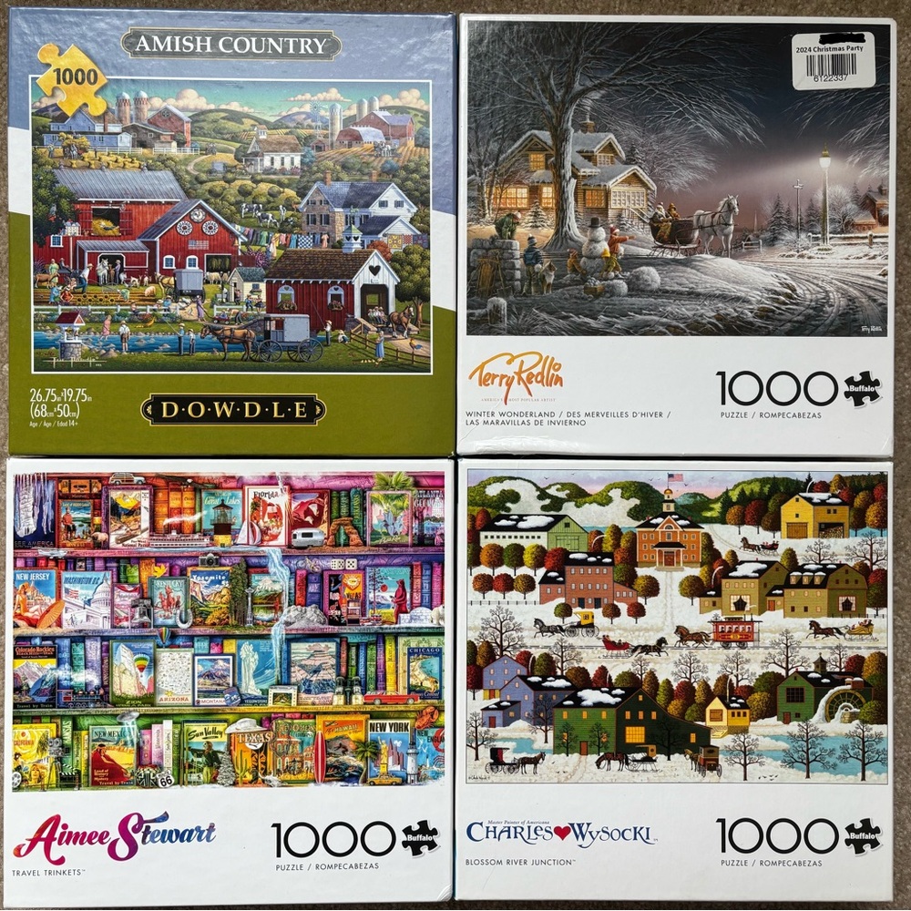 COPY - Four 1,000 piece puzzles (all pieces are included)